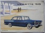 Simca Vedette Prospekt 14 Seiten  1958   sim-op58