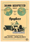Spyker Automobil Plakat Entwurf 1923 spy-po01