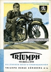 Triumph TWN Motorrad Prospekt 4 Seiten 1934  twn-p341