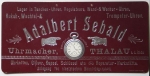 Uhrmacher Werbeschild gepraegte Pappe um 1910  uhr-w01