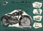 UT Motorrad Prospekt 4 Seiten 1953 ut-p53-2