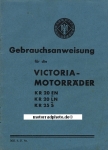 Victoria Motorrad Betriebsanleitung KR 20/25  1937  vic-bal20