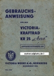 Victoria Motorrad Betriebsanleitung KR 25 Aero 1949  vic-bal25