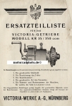 Victoria Motorrad Ersatzteilliste Getriebe KR 35 1929  vic-etlgtr35