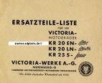 Victoria Motorrad Ersatzteilliste KR 20/25 Aero  1950  vic-etl20/25