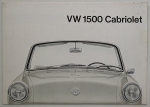 VW 1500 Convertible Brochure 6 Sides 1962  vw-op1562