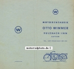 Wimmer Motoren Prospekt 1954