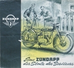 Zuendapp Motorrad Prospekt 4 Seiten 1953 z-op53