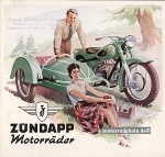 Zündapp Motorrad Prospekt 1952